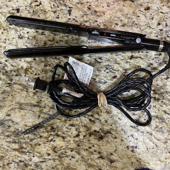 BaByliss PRO Other - BaByliss PRO #BP9557 Porcelain Ceramic Plate Black Flat 1" Straightening Iron